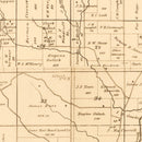 Vintage Map of Crawford County, Iowa 1883
