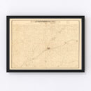 Vintage Map of Crawford County, Iowa 1883
