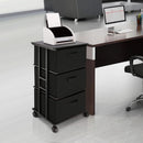 Black 3 Drawer Dresser For Bedroom And Hallway Organization