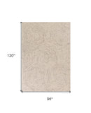 8' X 10'  Wool Ivory  Area Rug