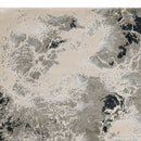 8' X 11' Silver Machine Woven Abstract Watercolor Indoor Area Rug