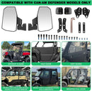 Defender Side Mirrors With Spring Back For Can Am Defender