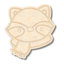 Unfinished Wood Etched Raccoon Head Shape | Paint By Line Crafts | up to 30" DIY