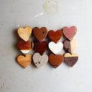 Imperfect Wooden Hearts