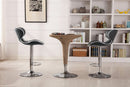Masaccio Grey Leatherette Airlift Swivel Barstool Set of 2