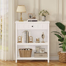 Bookcase With Drawer In White Oak Finish For Living Room