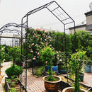 Metal Garden Arch L56.3'' x W16.93'' x H94.5'' Climbing Plants Support Rose Arch Outdoor Black