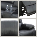 Black Living Room Recliner Set With Love Seat And Sofa