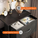 Black 3 Drawer Dresser Nightstand For Bedroom Compact