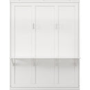 Full Size Murphy Bed with 1 Side Cabinet Storage Shelf, 61.5-inch Cabinet Bed Folding Wall Bed with Desk Combo Perfect for Guest Room,Study, Office,White(old sku:BS7012008109C)