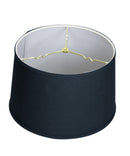 16"W 1 Light Swag Plug-In Pendant  Shallow Drum Textured Slate Blue Shade White Cord