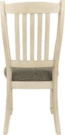 20 Inch Upholstered Dining Chair Antique White Set Of 2