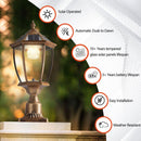Retro gold Solar Column Headlights With Dimmable LED(2 pack)