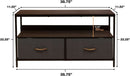 Dresser Style TV Stand With Two Drawers And Wood Top