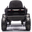 Ride on Tractor with Trailer,24V Battery Powered Electric Tractor Toy, 200wx2motor 1.86-4.97MPH/Remote Control,electric car for kids,Three speed adjustable,USB,MP3, Bluetooth,LED light, safety belt