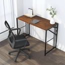 35 Inch Folding Computer Desk For Small Spaces Mahogany