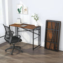 35 Inch Folding Computer Desk For Small Spaces Mahogany