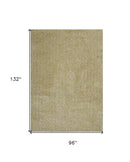 9' X 13' Yellow Hand Woven Area Rug
