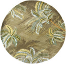 4' X 6' Moss Green Hand Tufted Palm Trees Indoor Area Rug