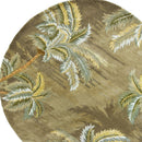 4' X 6' Moss Green Hand Tufted Palm Trees Indoor Area Rug