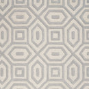 8' Grey Hand Tufted Geometric Indoor Runner Rug