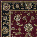 9' X 13' Red and Black Area Rug