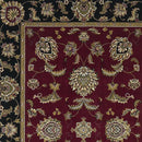 9' X 13' Red and Black Area Rug
