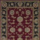 9' X 13' Red and Black Area Rug