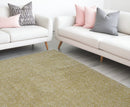 9' X 13' Yellow Hand Woven Area Rug