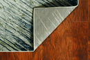 5' X 8' Silver Grey Machine Woven Abstract Brushstroke Indoor Area Rug