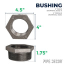 3 in. x 2 in. Black Bushing