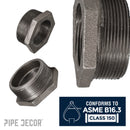 3 in. x 2 in. Black Bushing
