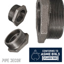 4 in. x 3 in. Black Bushing