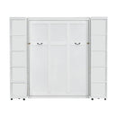 Queen Murphy Bed Wall Bed with Storage Doors, White