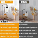 Industrial Table Lamps Black Nickel Touch Control Dimmable