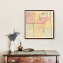 Vintage Map of Cedar County, Missouri 1897