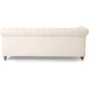 Comfy Large Sectional Sofa with Wooden Legs, Retro Style for Living Room
