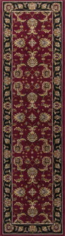 9' X 13' Red and Black Area Rug