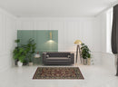 8' X 11' Red Black Machine Woven Floral Traditional Indoor Area Rug