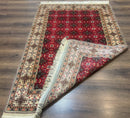Turkish Sivas Rug 4x6, Red and Cream, Allover Design, Handmade Vintage