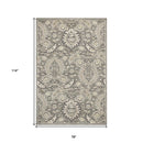 5' X 8' Grey Medallion Uv Treated Area Rug