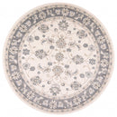 3' X 5' Gray and Ivory Floral Area Rug