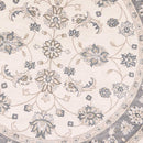 3' X 5' Gray and Ivory Floral Area Rug
