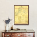 Vintage Map of Warren County, Iowa 1859