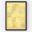Vintage Map of Warren County, Iowa 1859