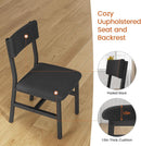 63 Inch Extendable MDF Board Dining Table Set Black Finish
