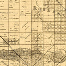 Vintage Map of Kern County, California 1897