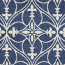 2' X 3' Blue and Ivory Area Rug