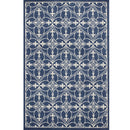 2' X 3' Blue and Ivory Area Rug