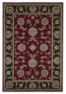 9' X 13' Red and Black Area Rug